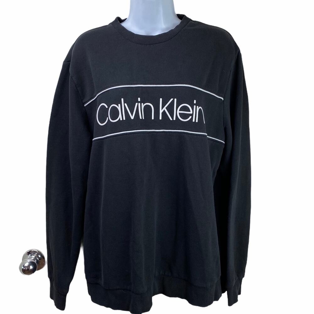 Calvin Klein Soft Touch Fleece Spell out Sweatshirt Size Large
